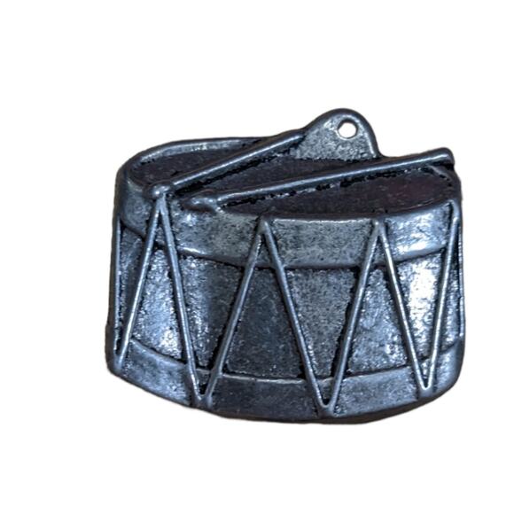 Pewter drum ornament - Picture 2 of 3